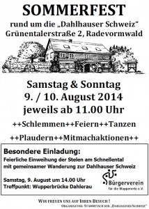 Plakat Sommerfest-Buergerverein2014